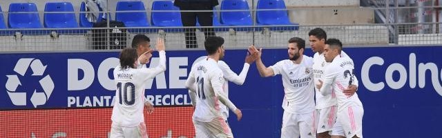 【西甲】瓦拉内梅开二度 皇马客场2比1逆转胜韦斯卡