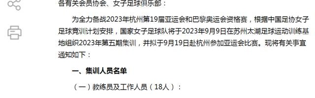 开云登录入口地址-中国女足备战亚运23人集训名单：王霜、王珊珊领衔